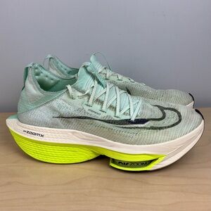 Nike Men’s Size 12.0 Air Zoom AlphaFly Next% 2 Mint Volt Athletic Running Shoes